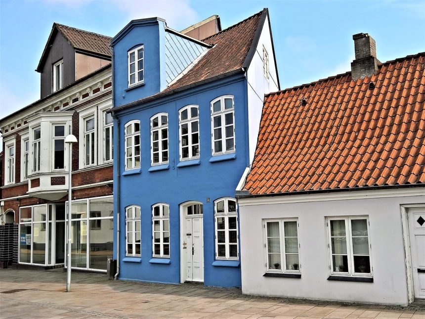 denmark, special castle, old town houses